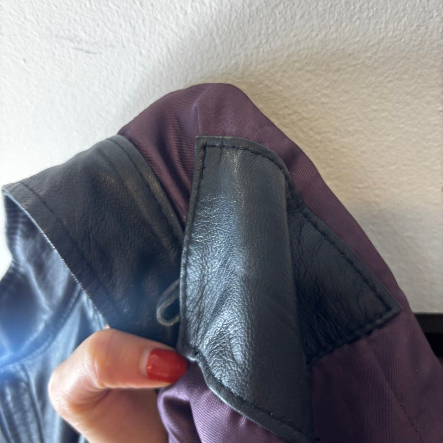 leather bomber jacket