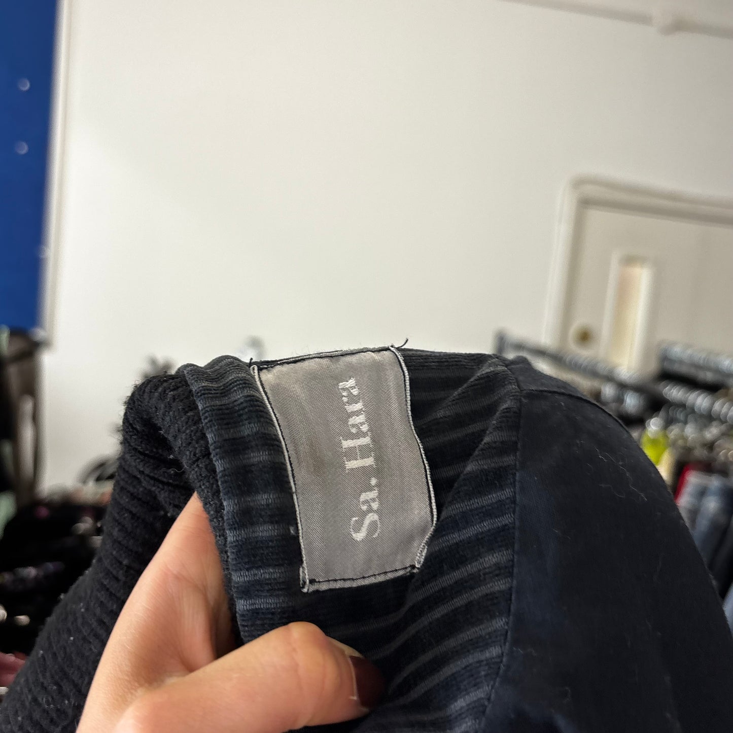 vintage pinstripe bomber jacket
