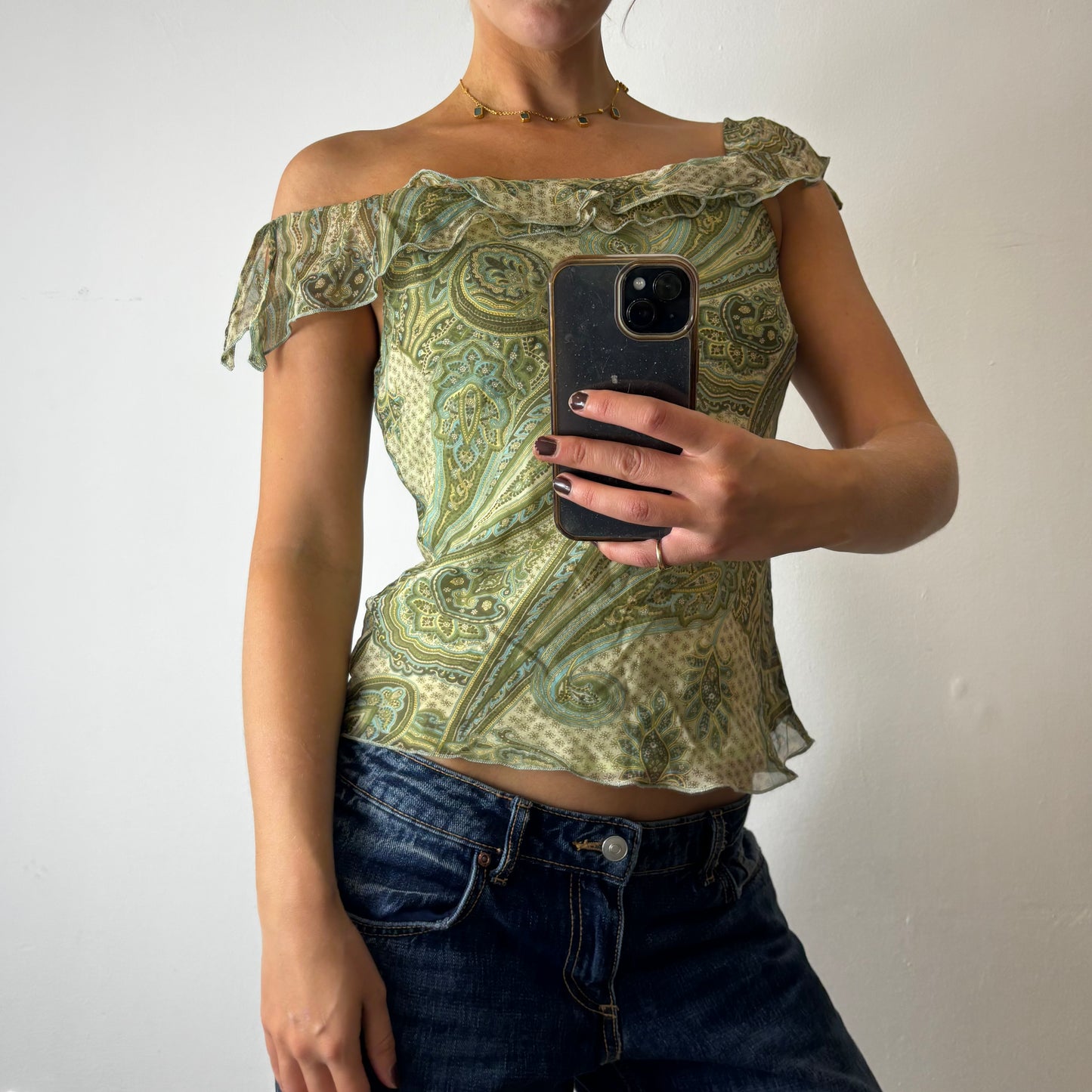 vintage mesh top