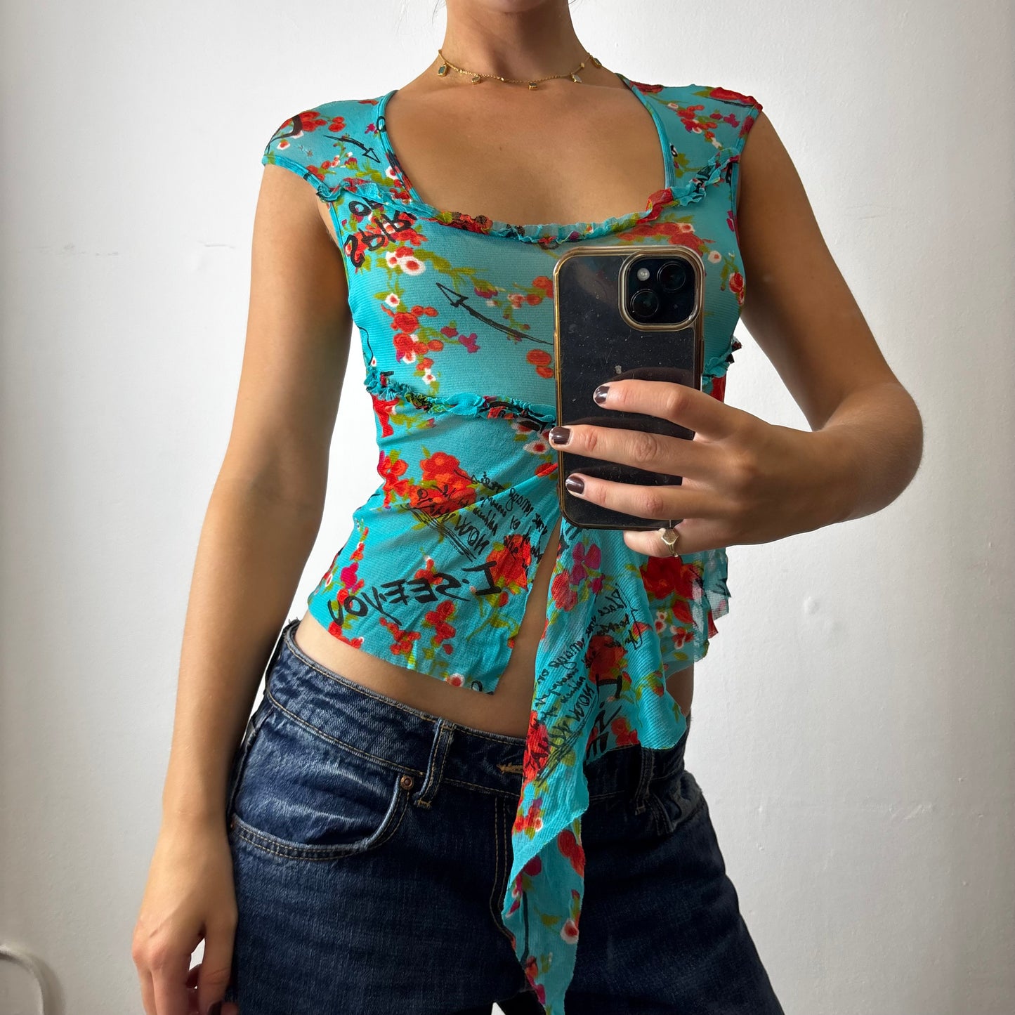 vintage mesh top