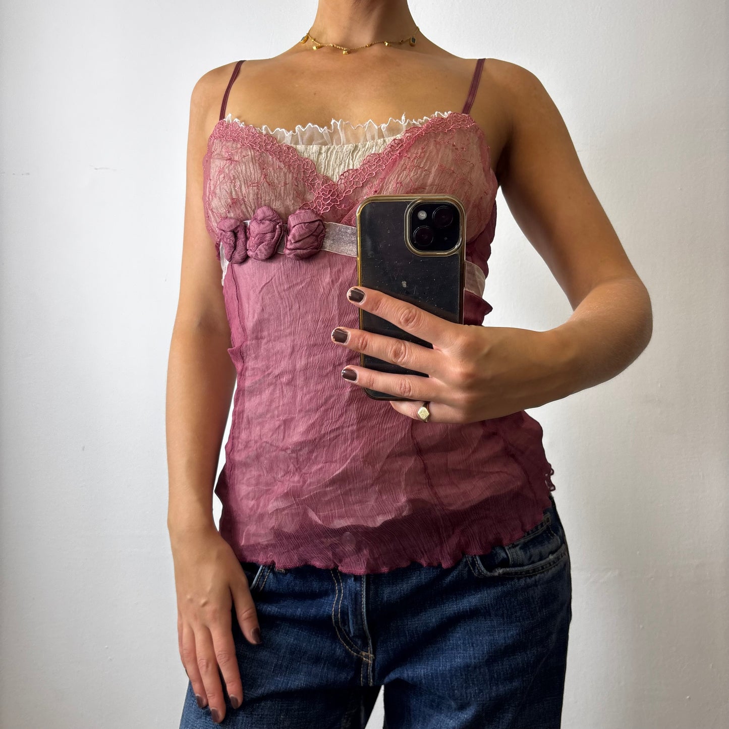vintage mesh cami