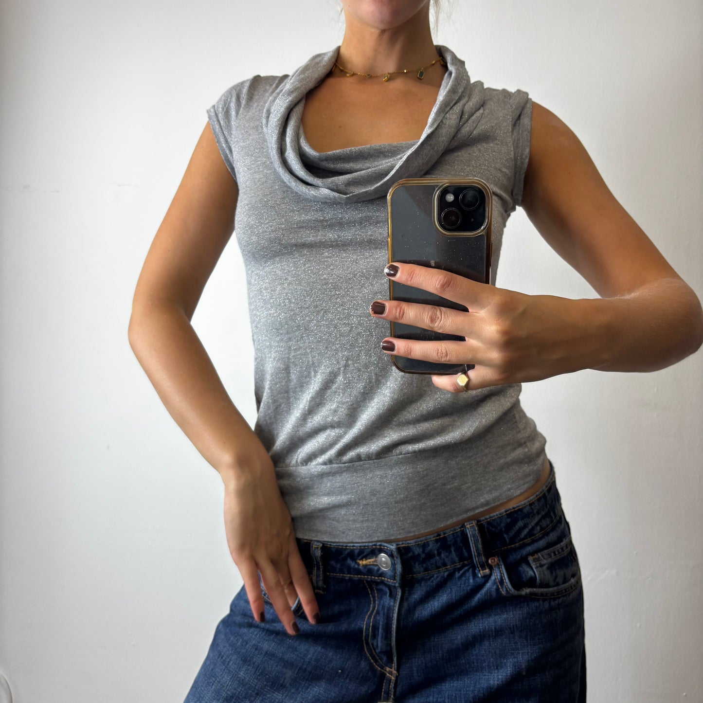 cowl neck / off the shoulder top