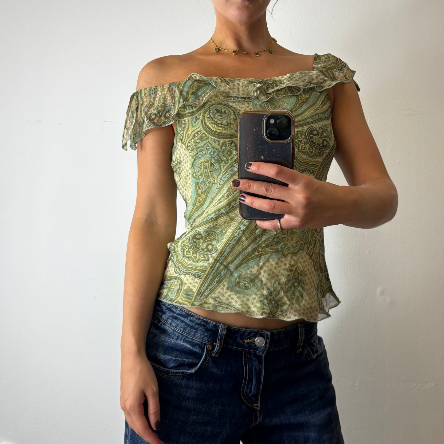 vintage mesh top