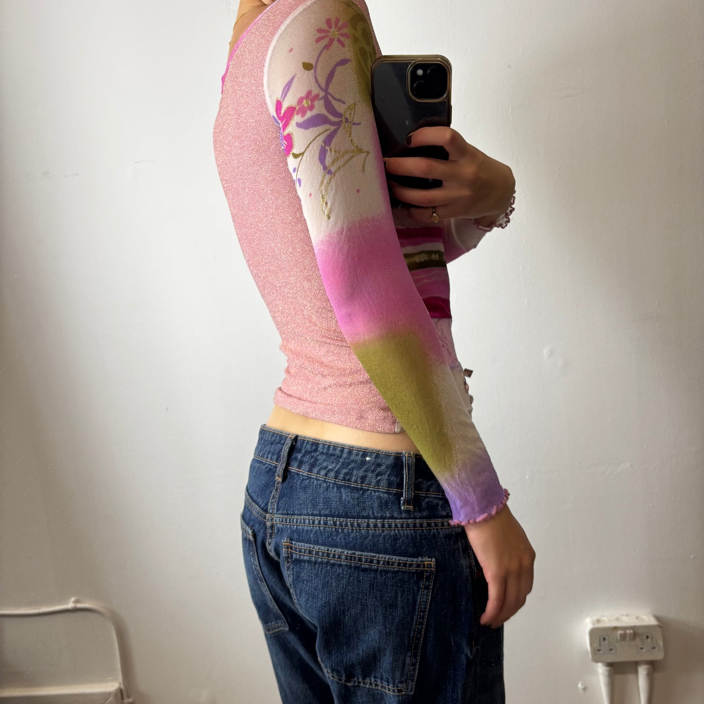 vintage glitter top