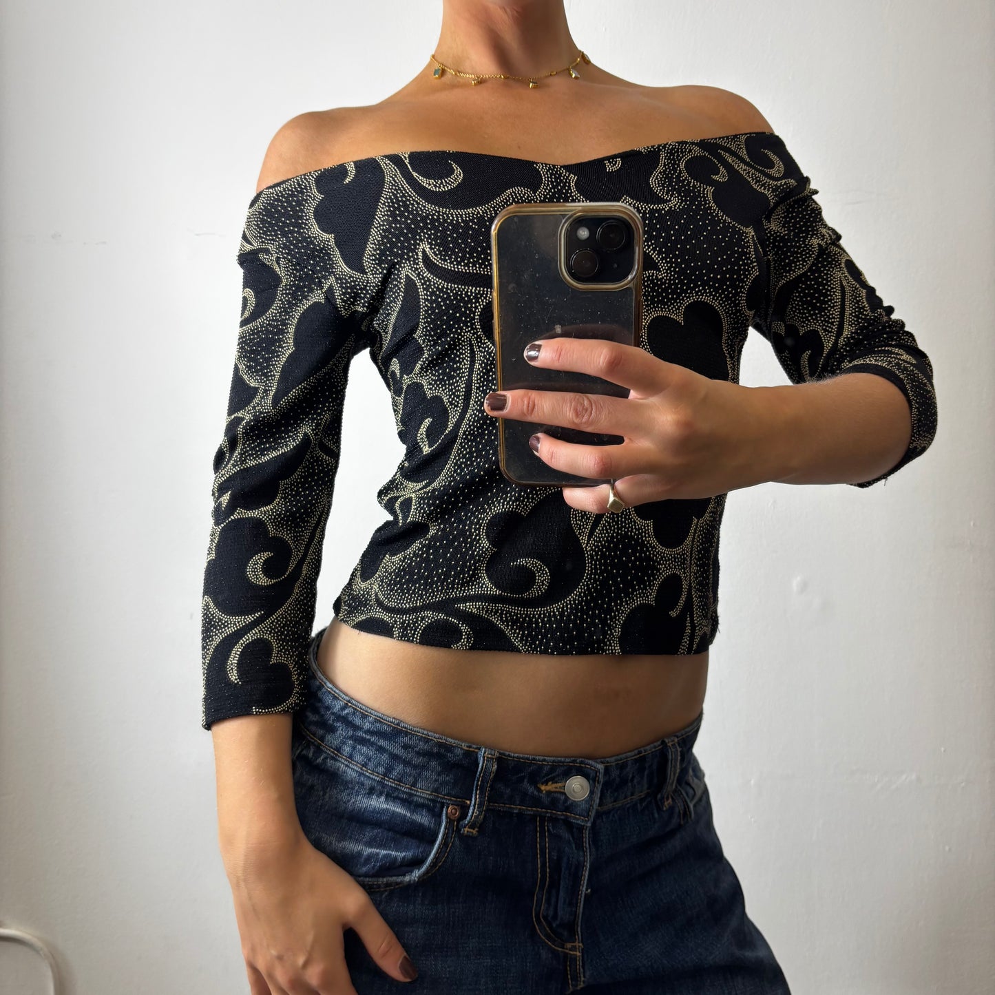 vintage glitter top