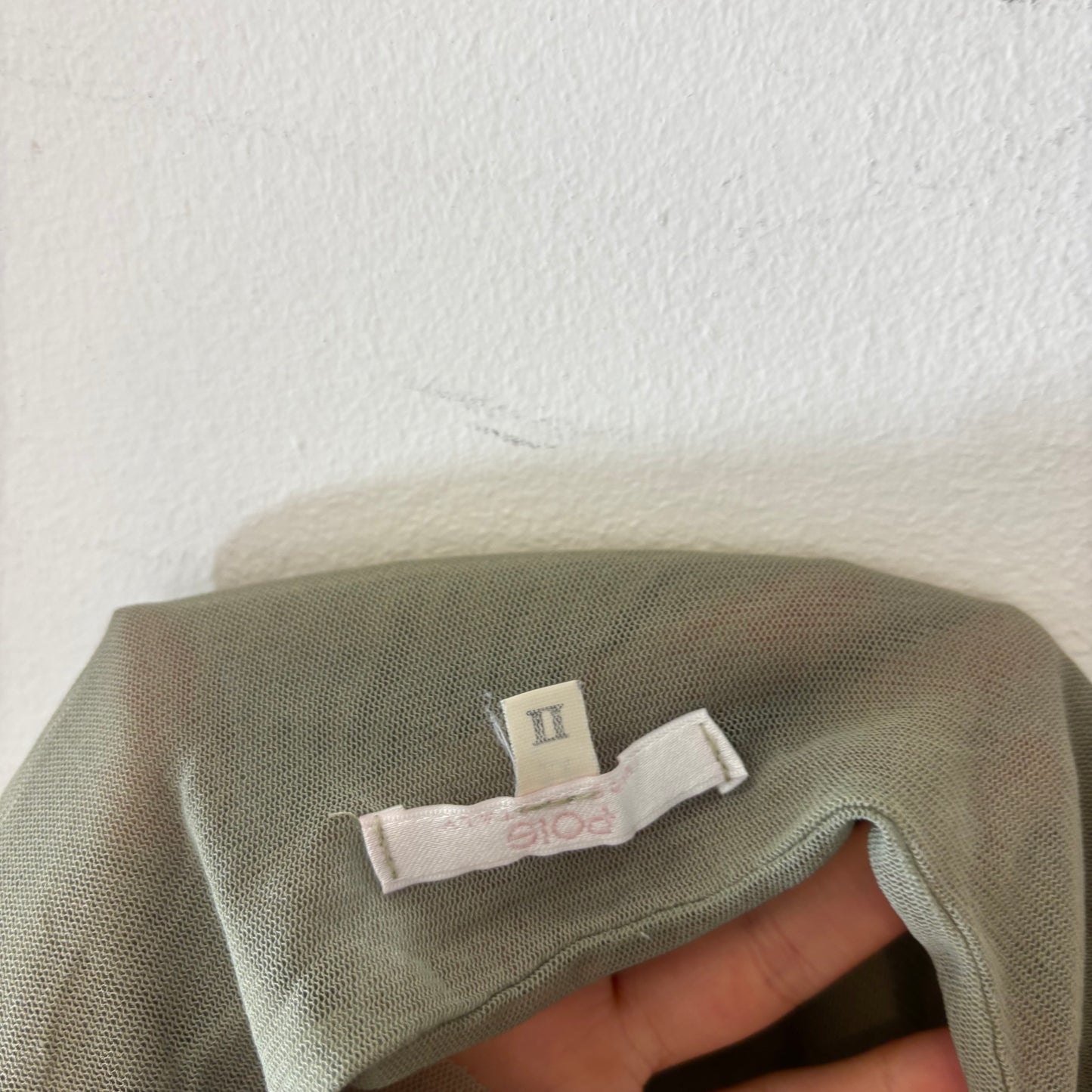 mesh khaki top