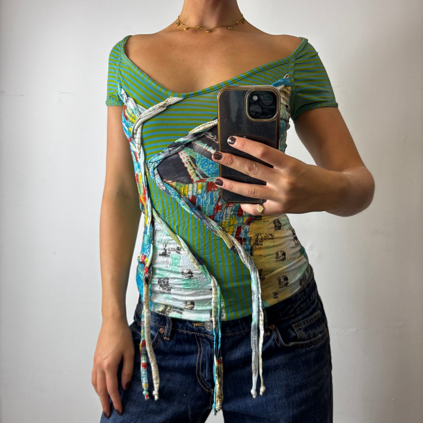 vintage green top