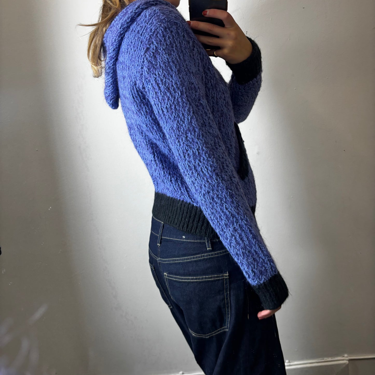 knit zip up hoodie