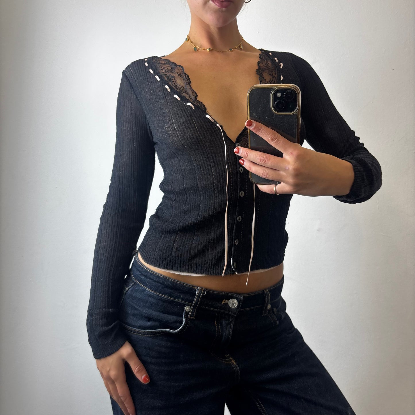 ribbon cardigan