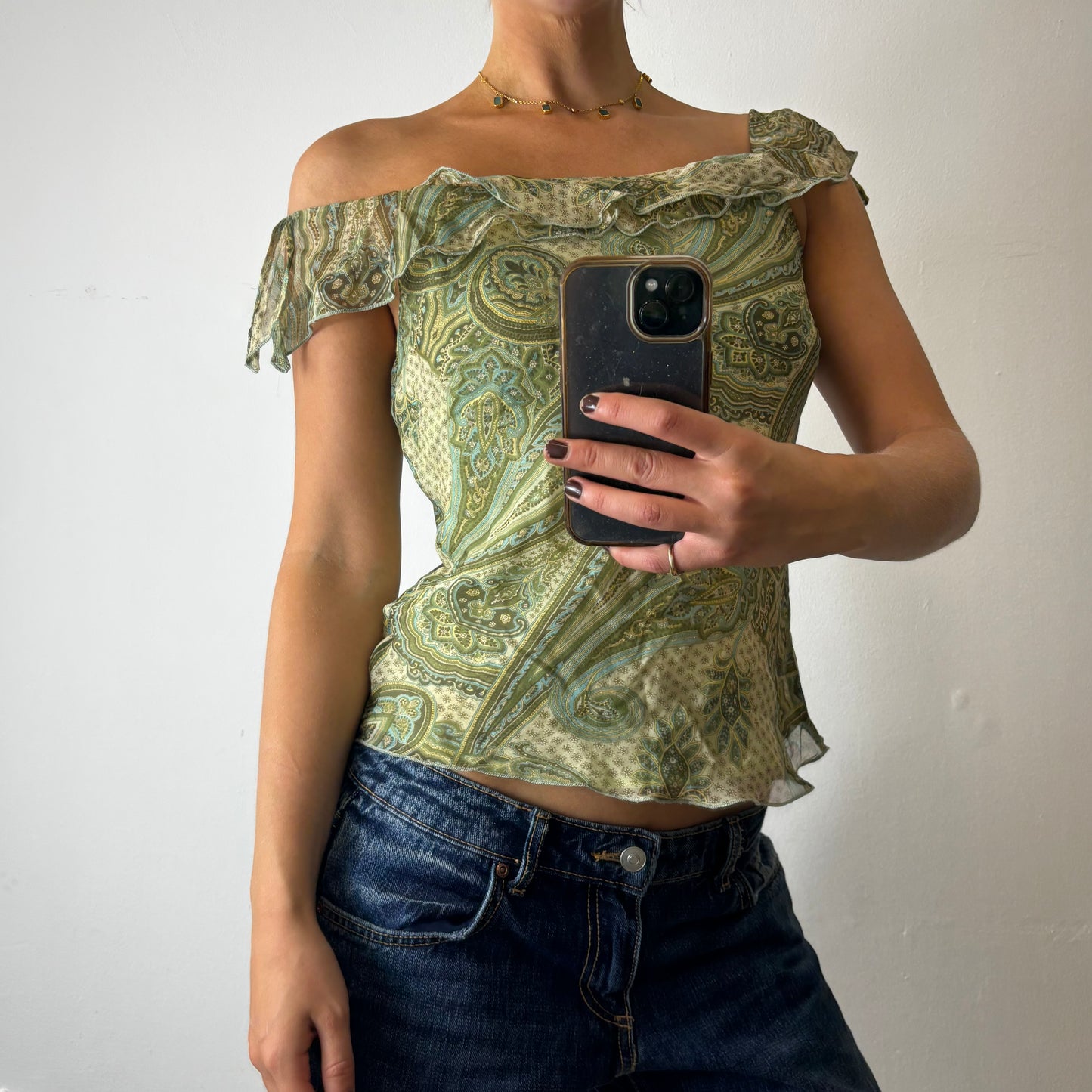 vintage mesh top