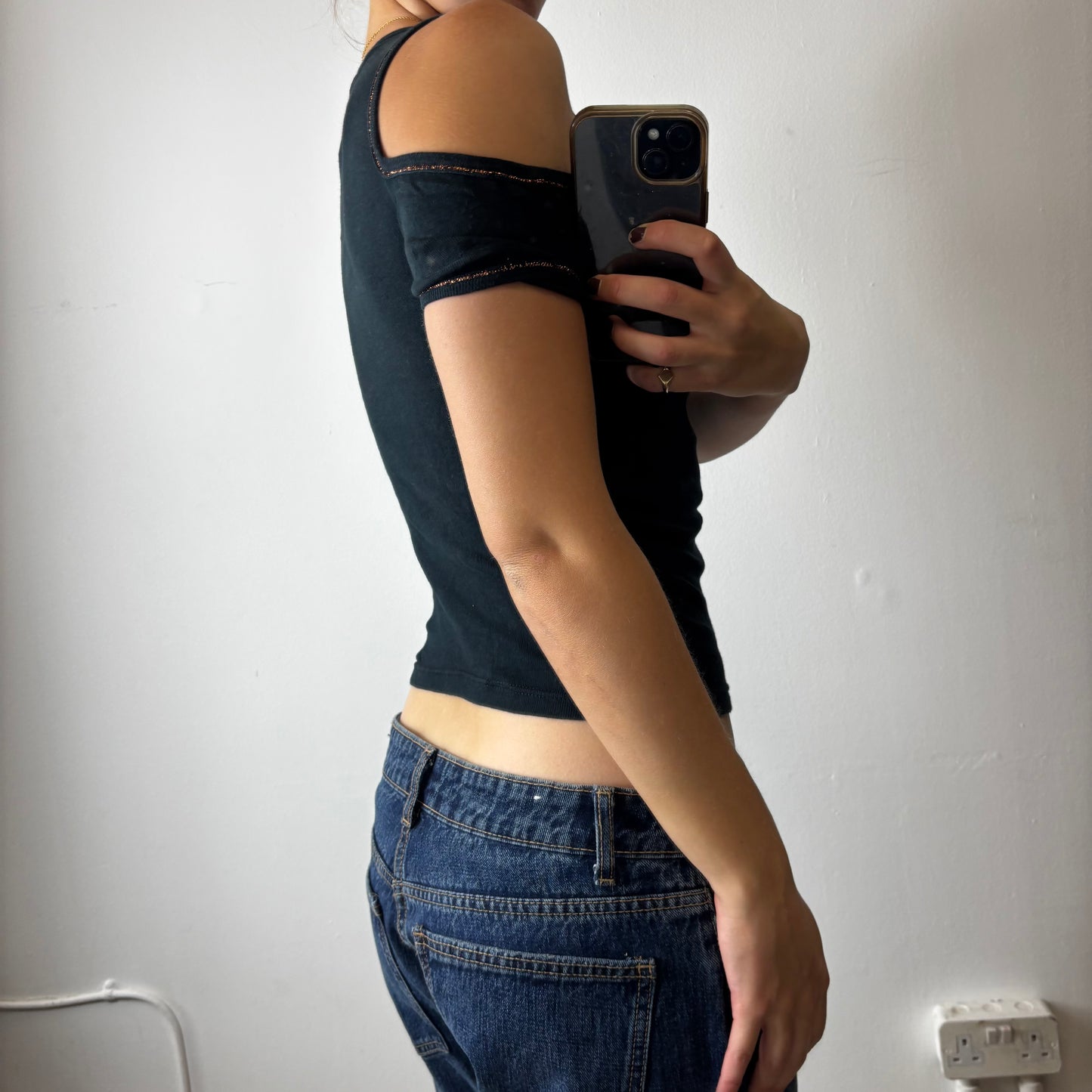 vintage cold shoulder top