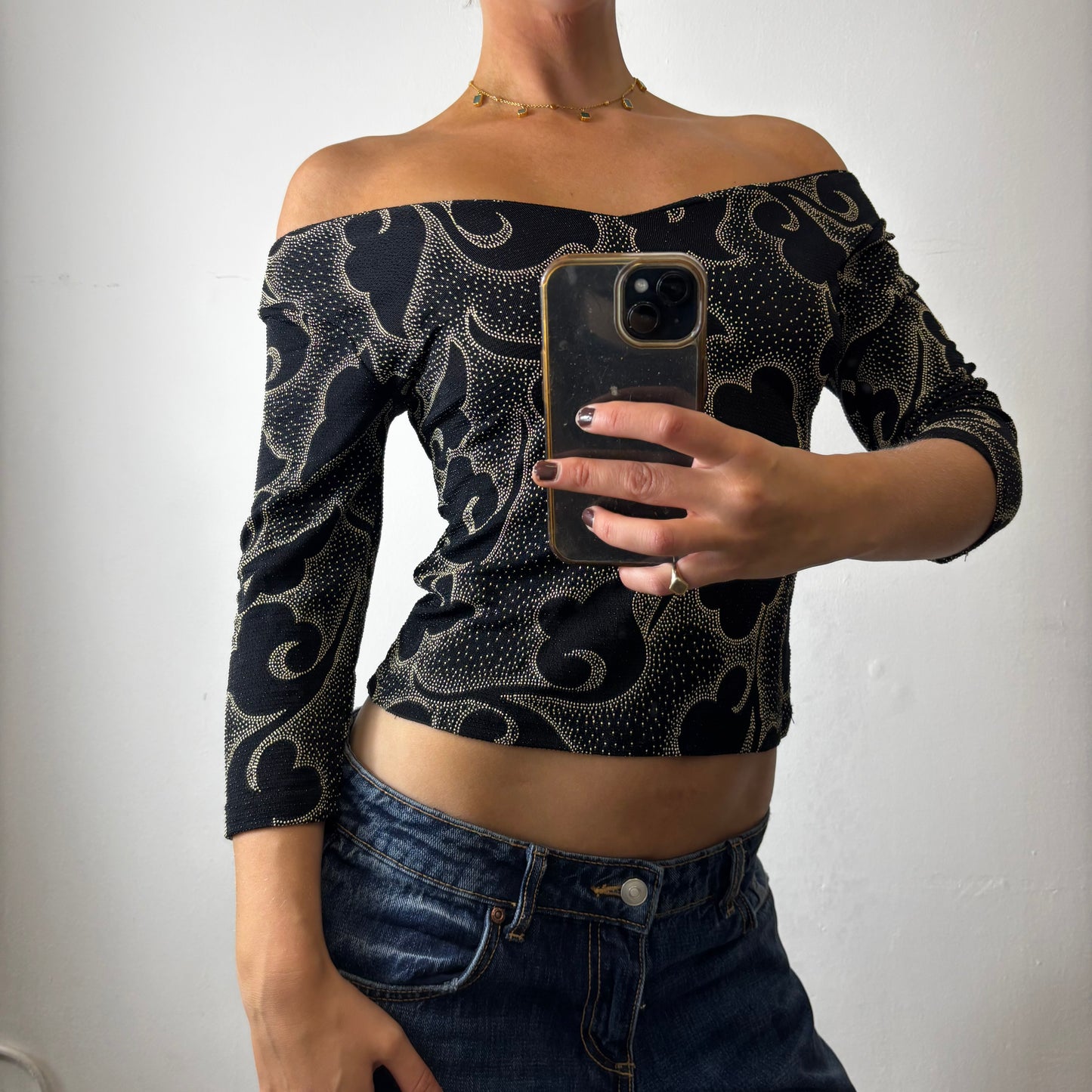 vintage glitter top