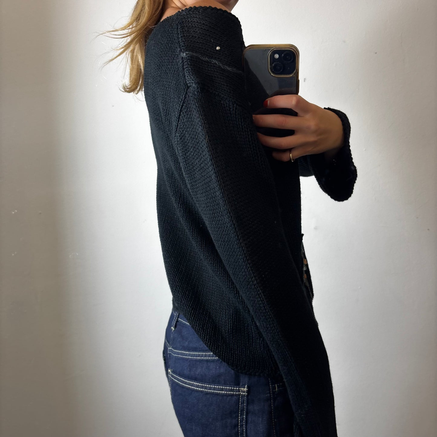 off the shoulder knit jumper