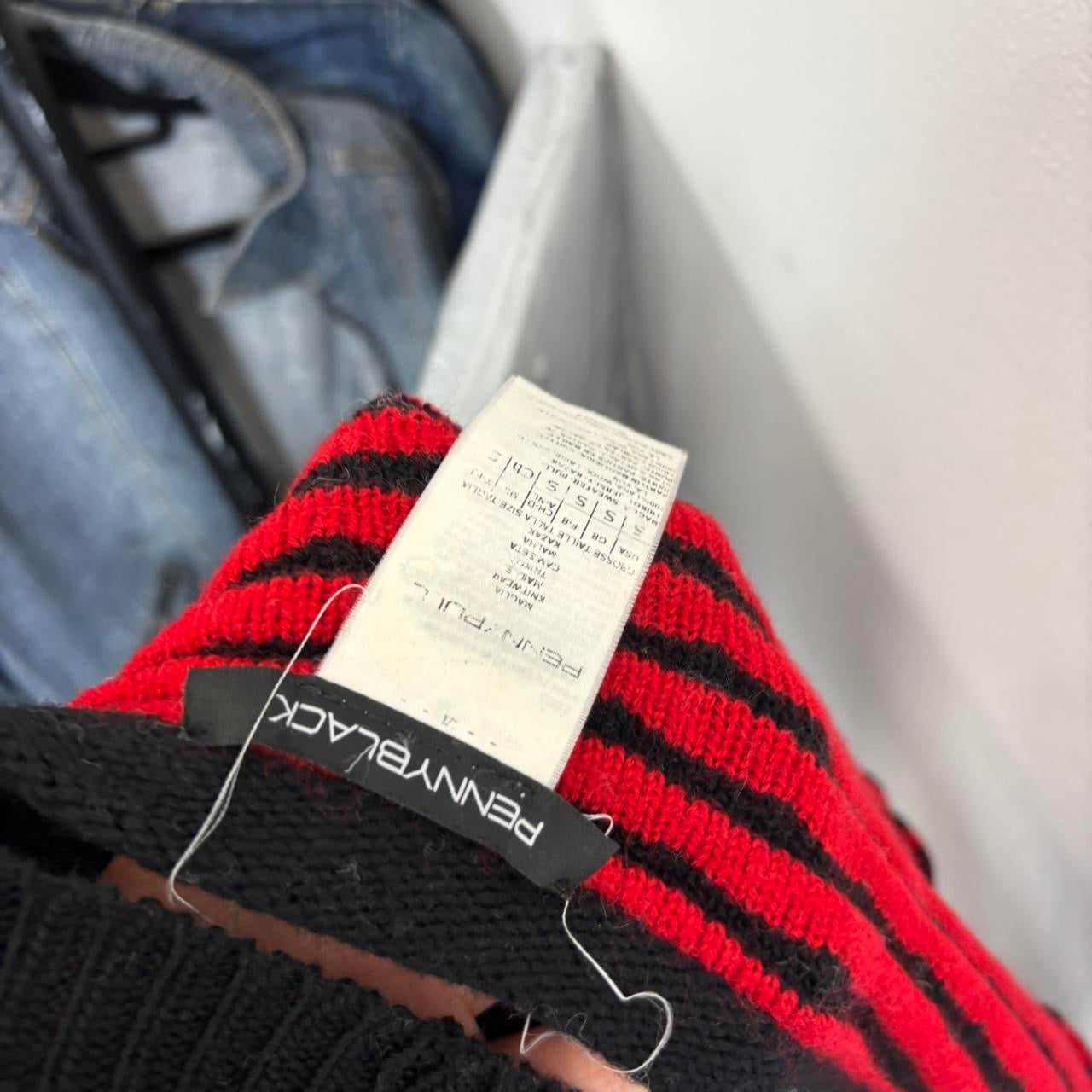 vintage red black jumper