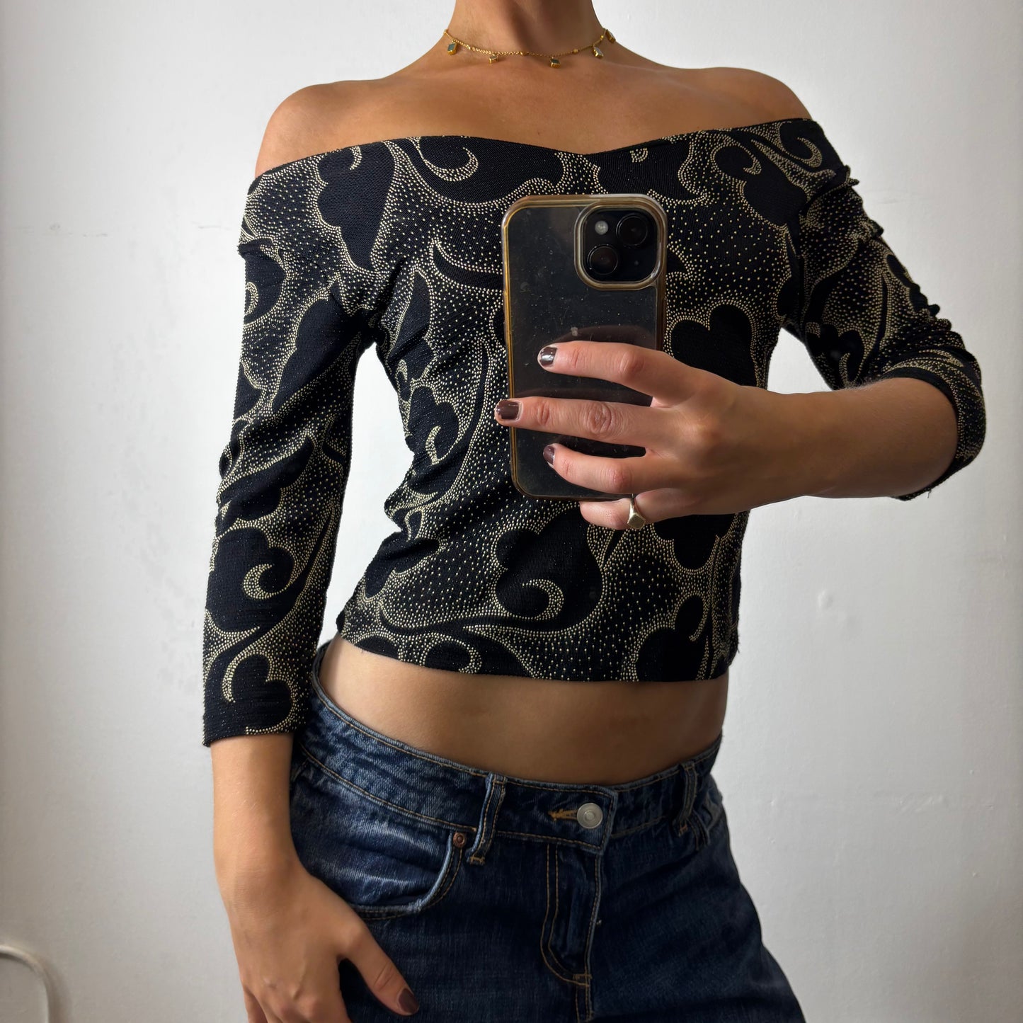 vintage glitter top