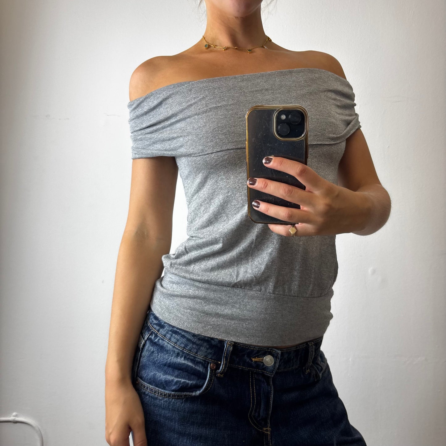 cowl neck / off the shoulder top