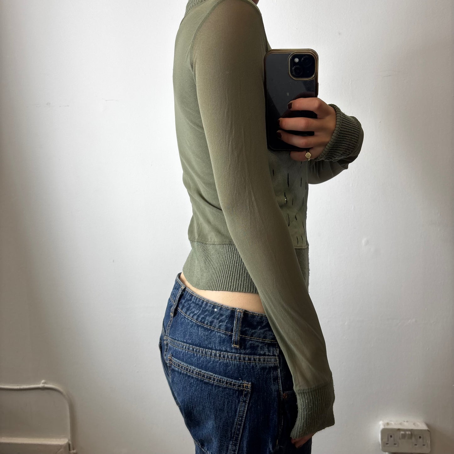 vintage mesh zip up