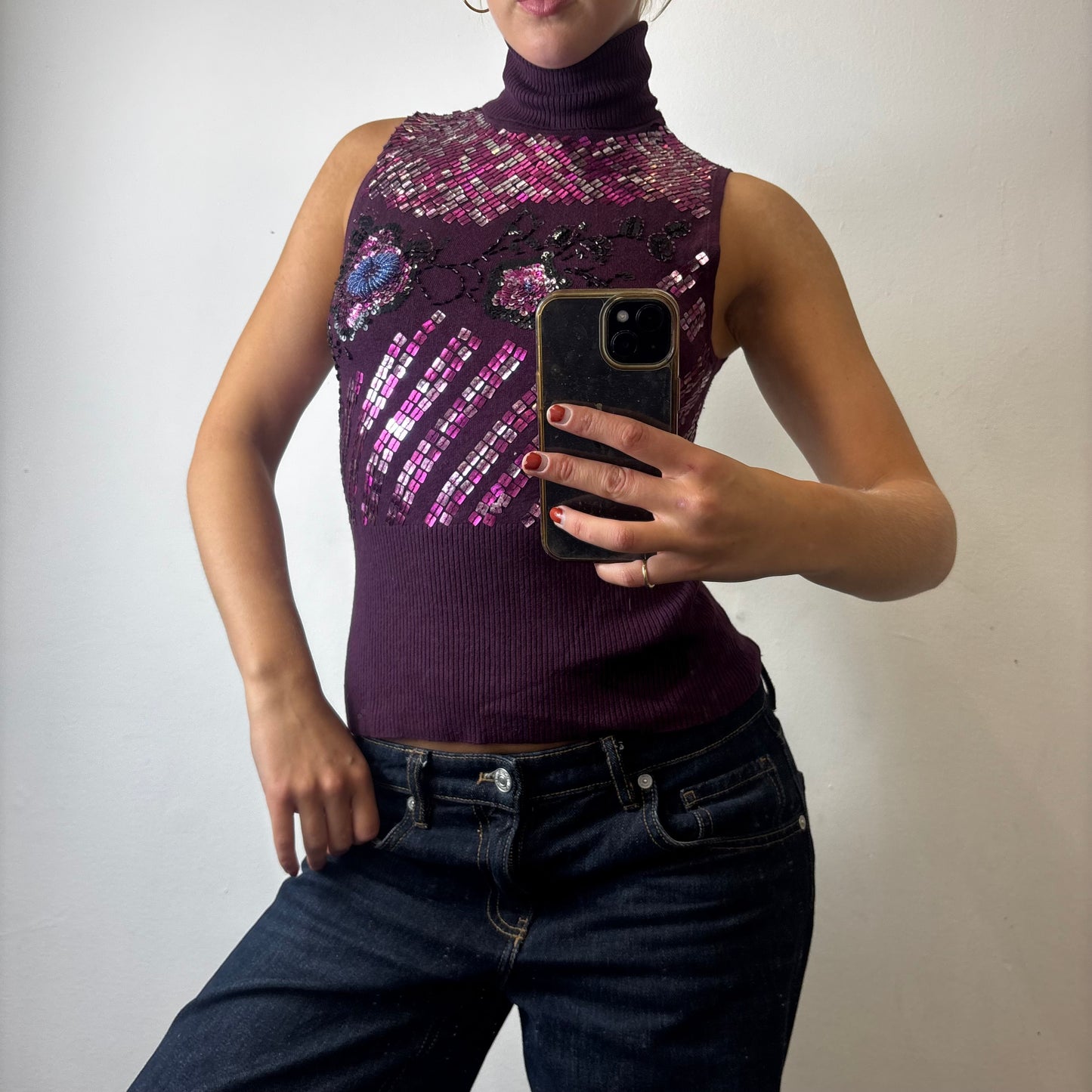 knit beaded top