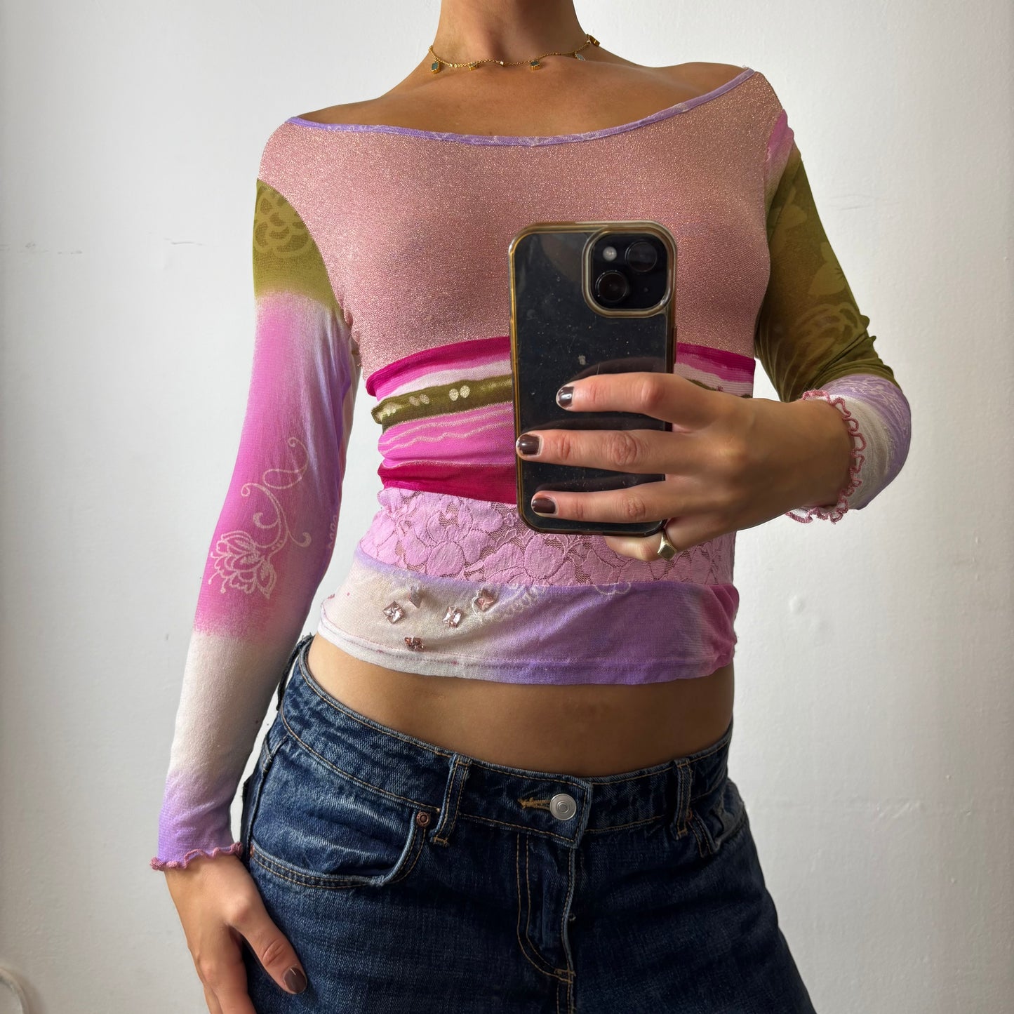 vintage glitter top