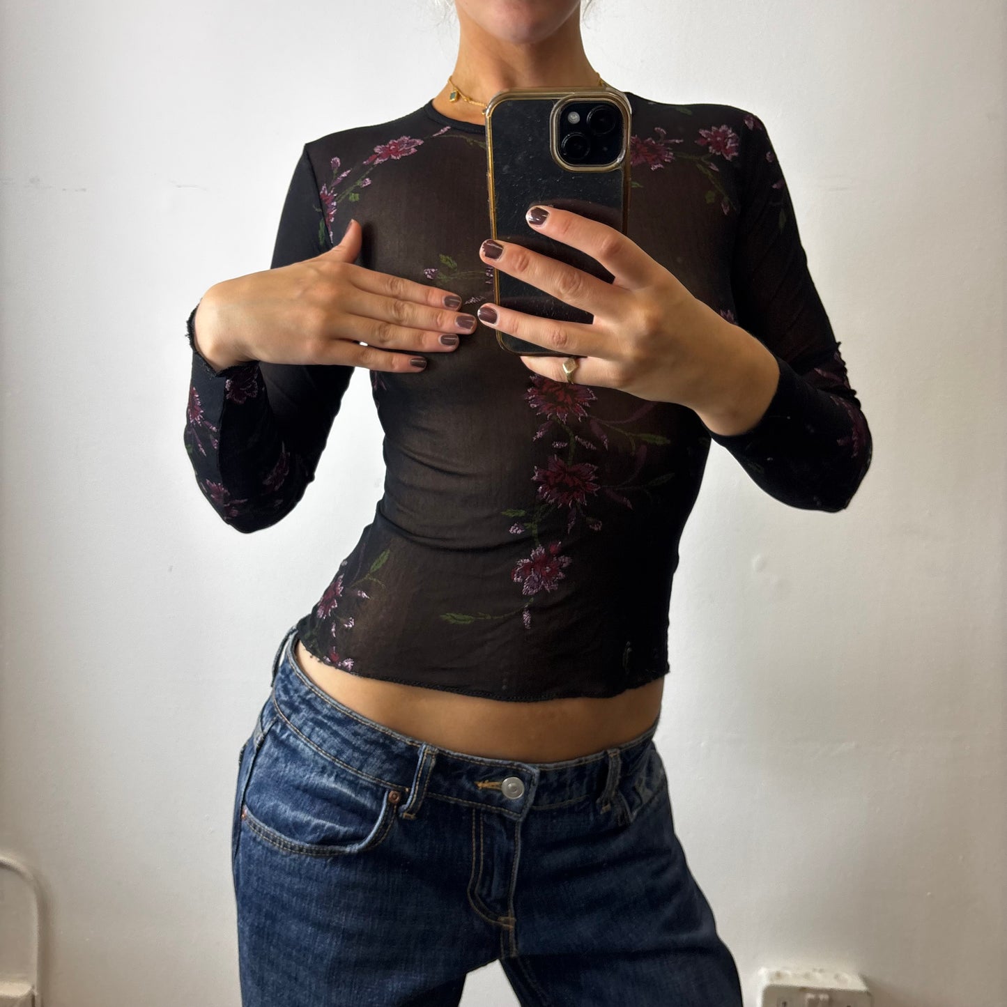 vintage mesh top