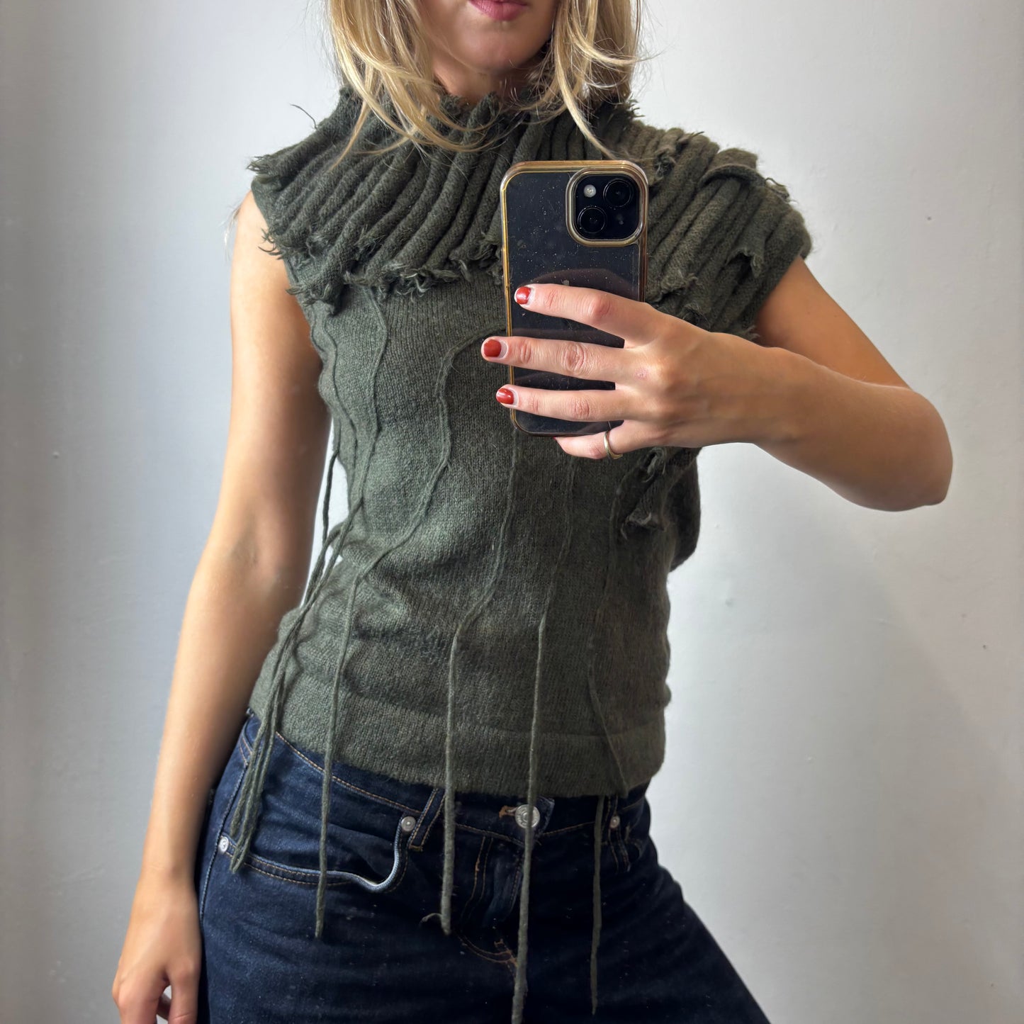 knit high neck top