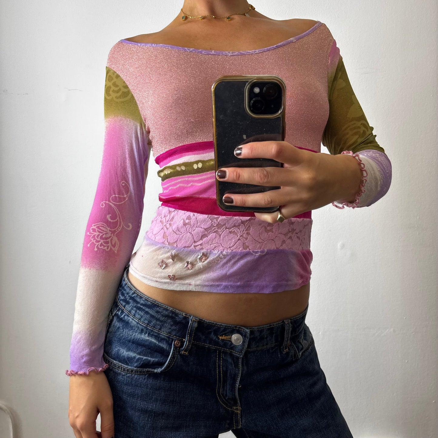 vintage glitter top