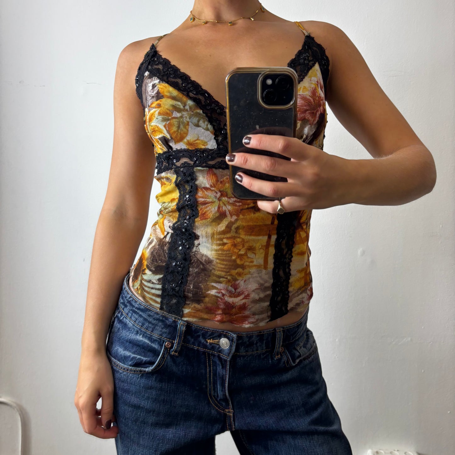 vintage beaded cami top