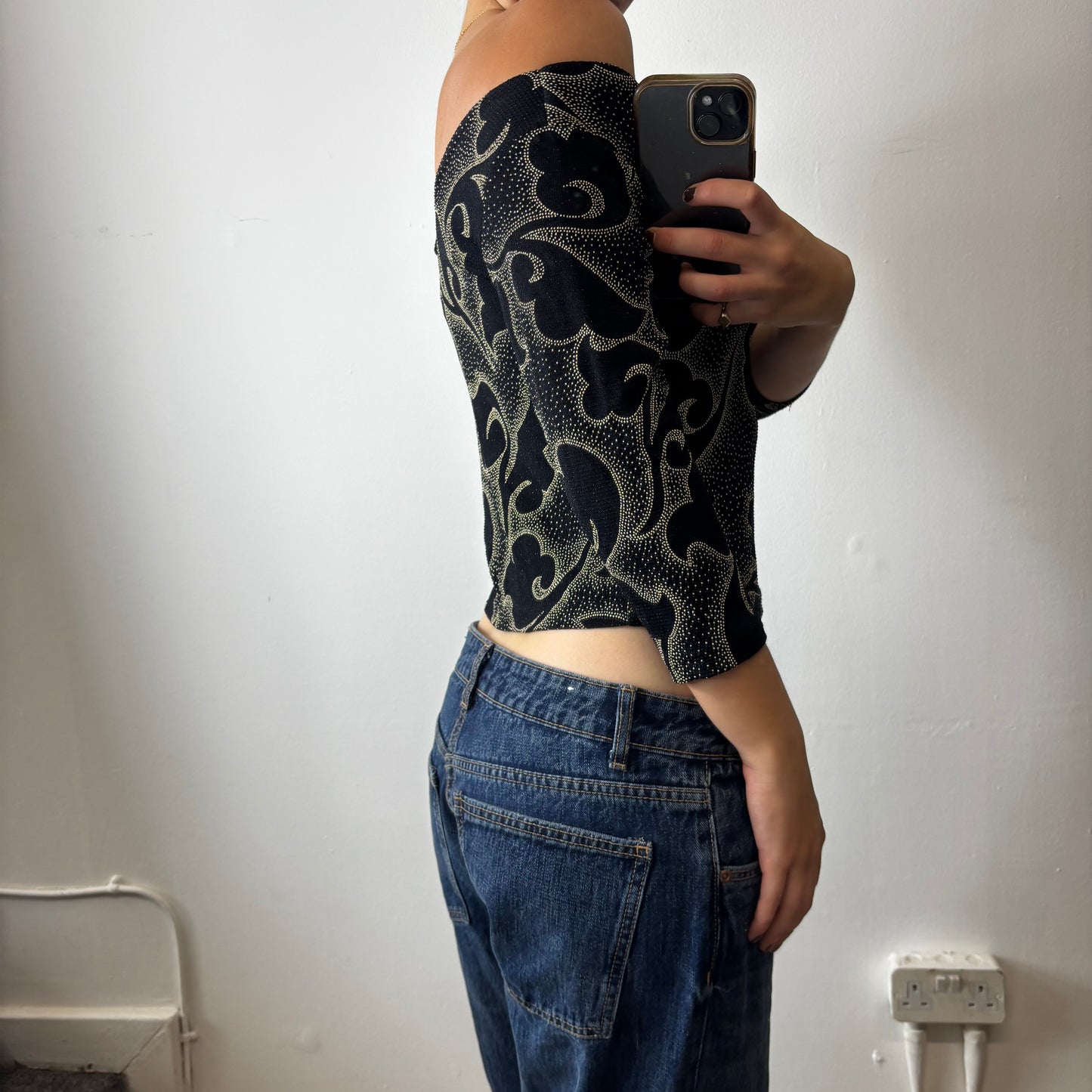 vintage glitter top