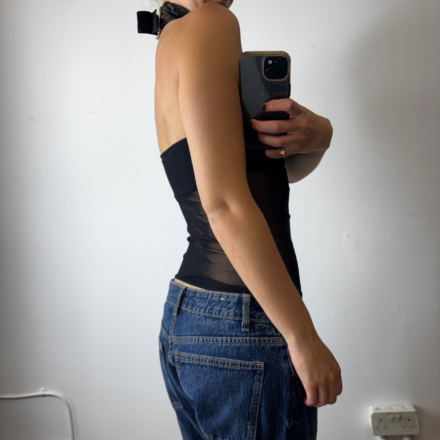 vintage mesh top