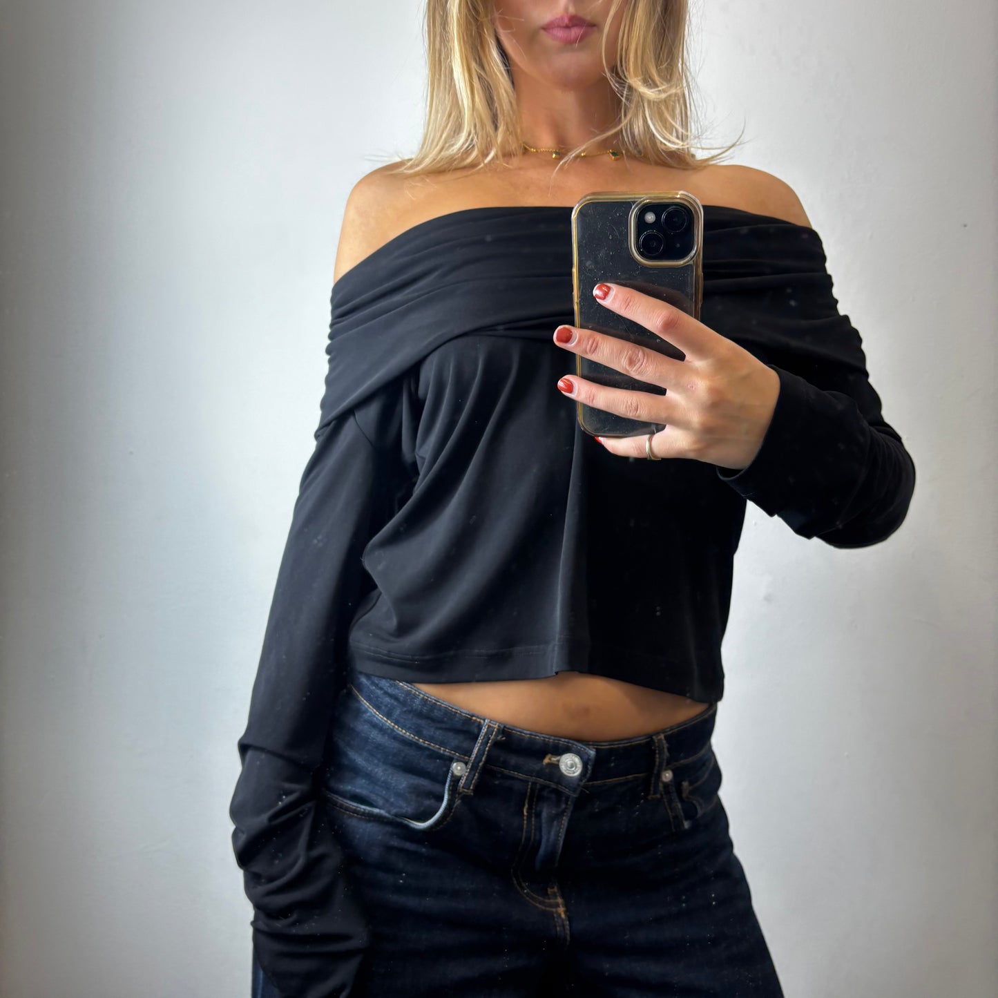 slinky off the shoulder top