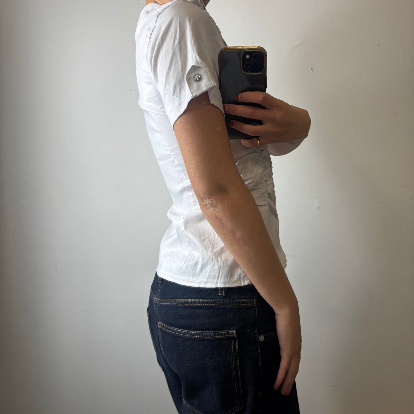 zip up shirt top