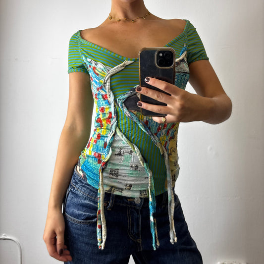 vintage green top