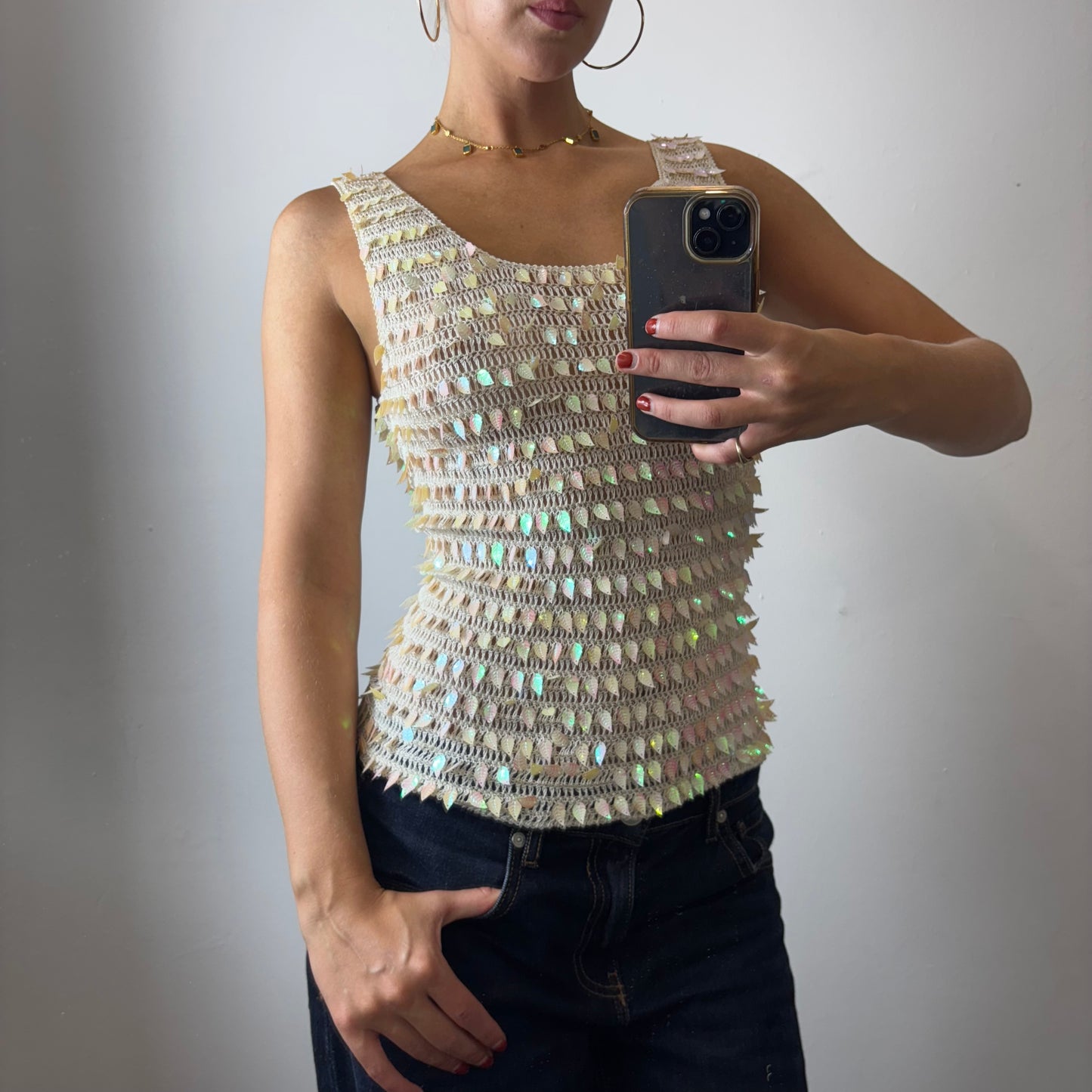 sequin top