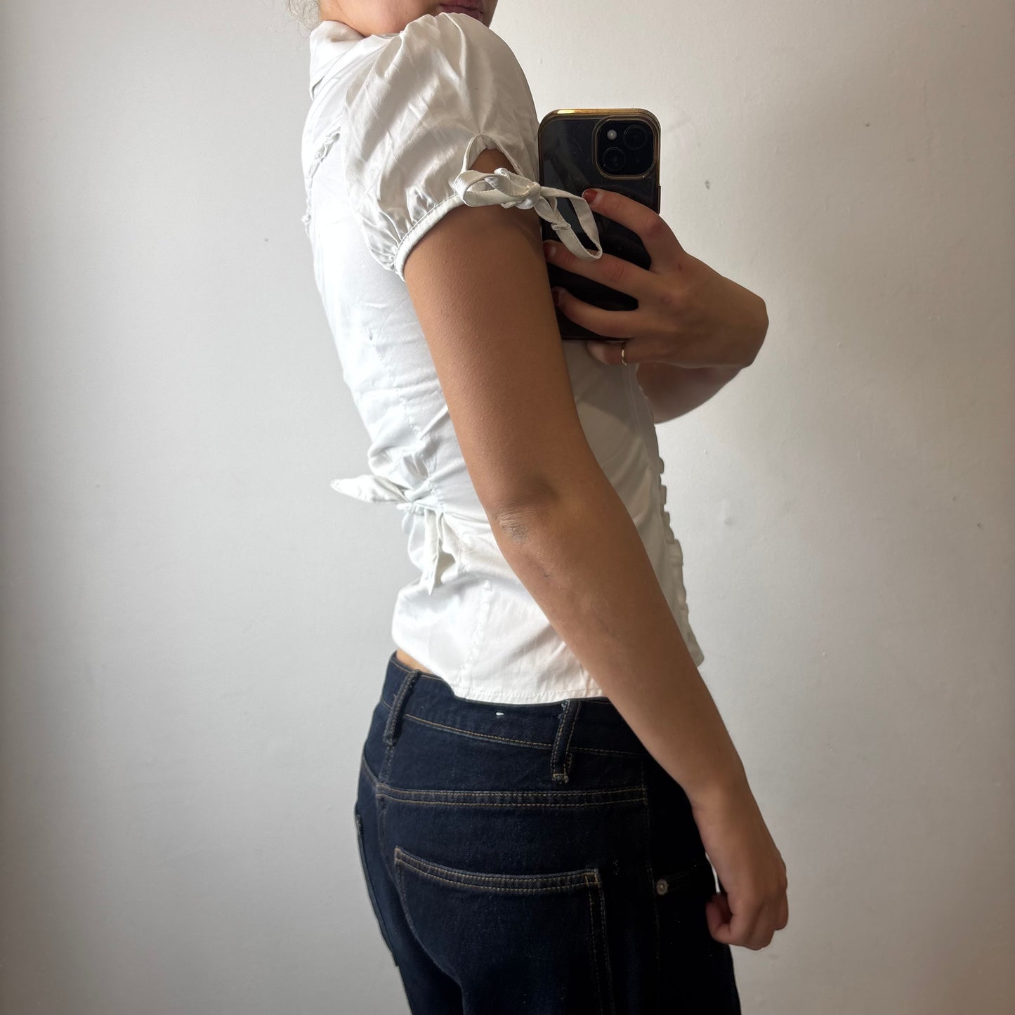 white broderie shirt