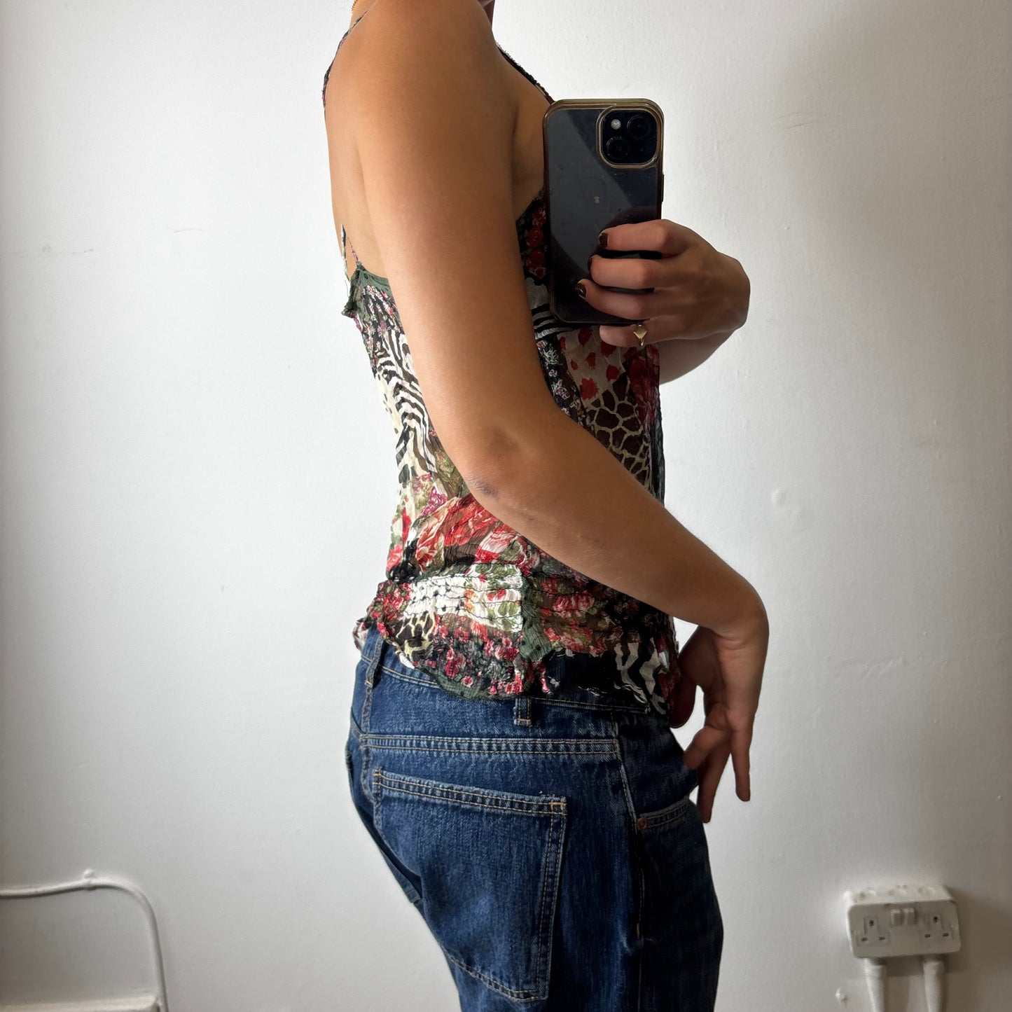 vintage mesh cami top