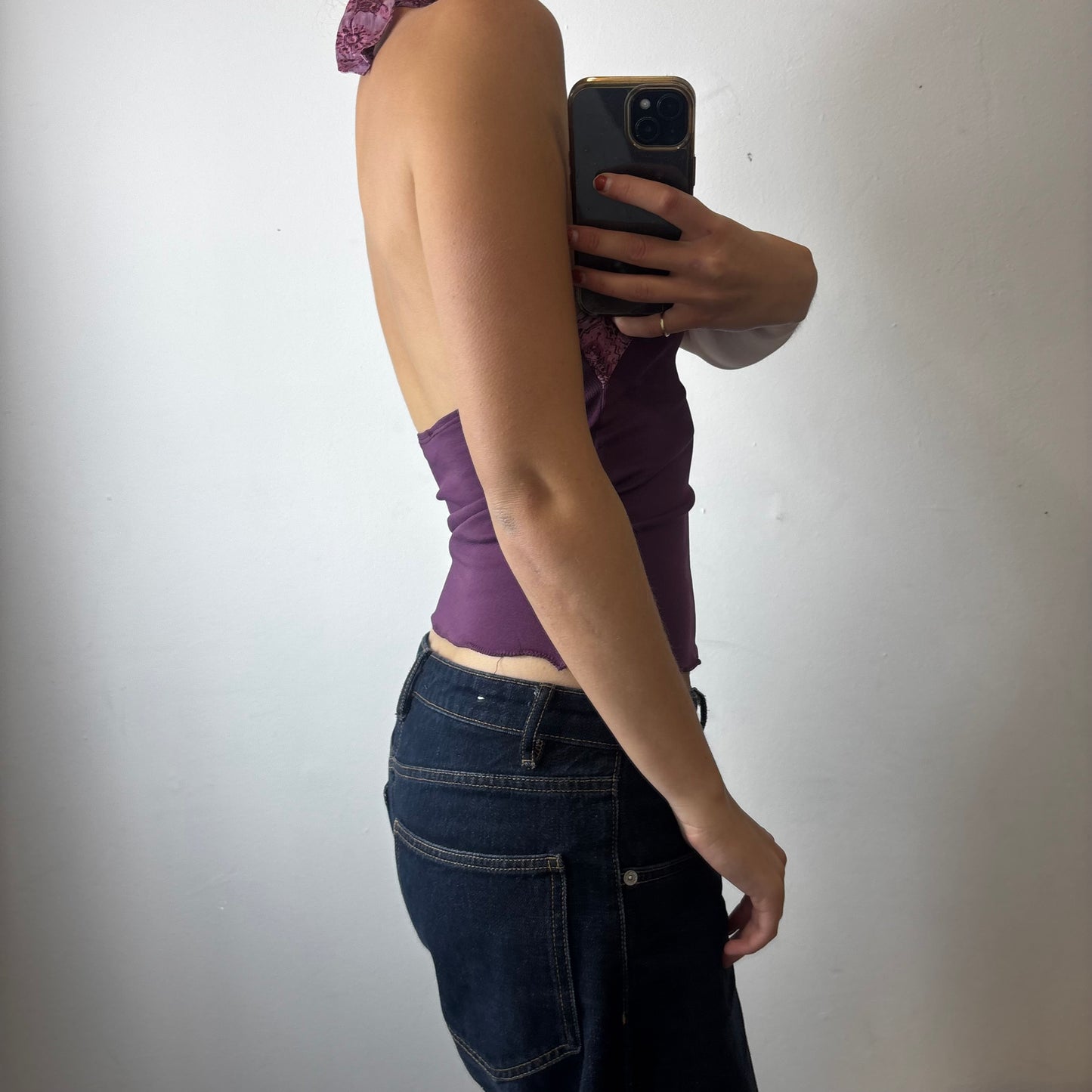 purple halter top