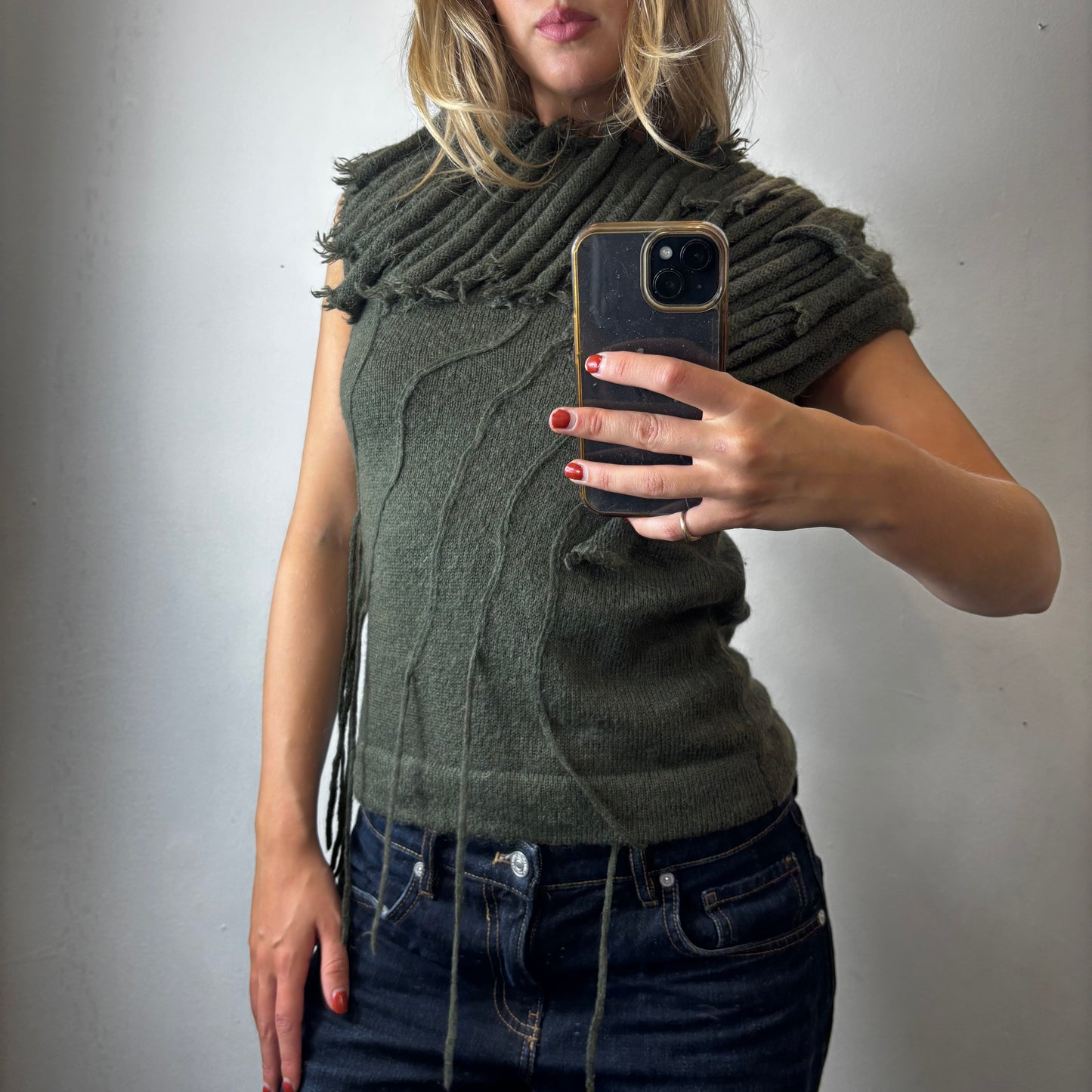 knit high neck top