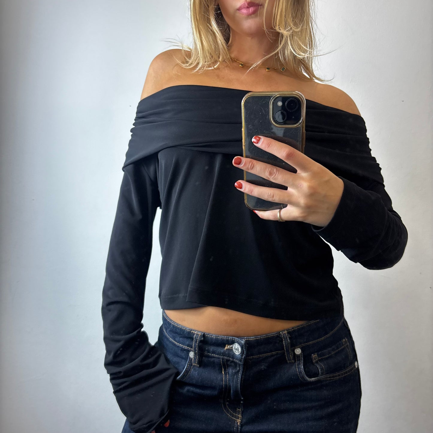 slinky off the shoulder top