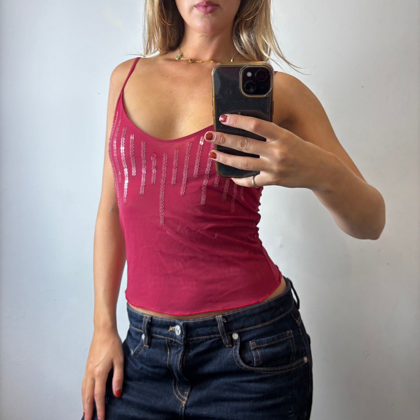 sequin cami top