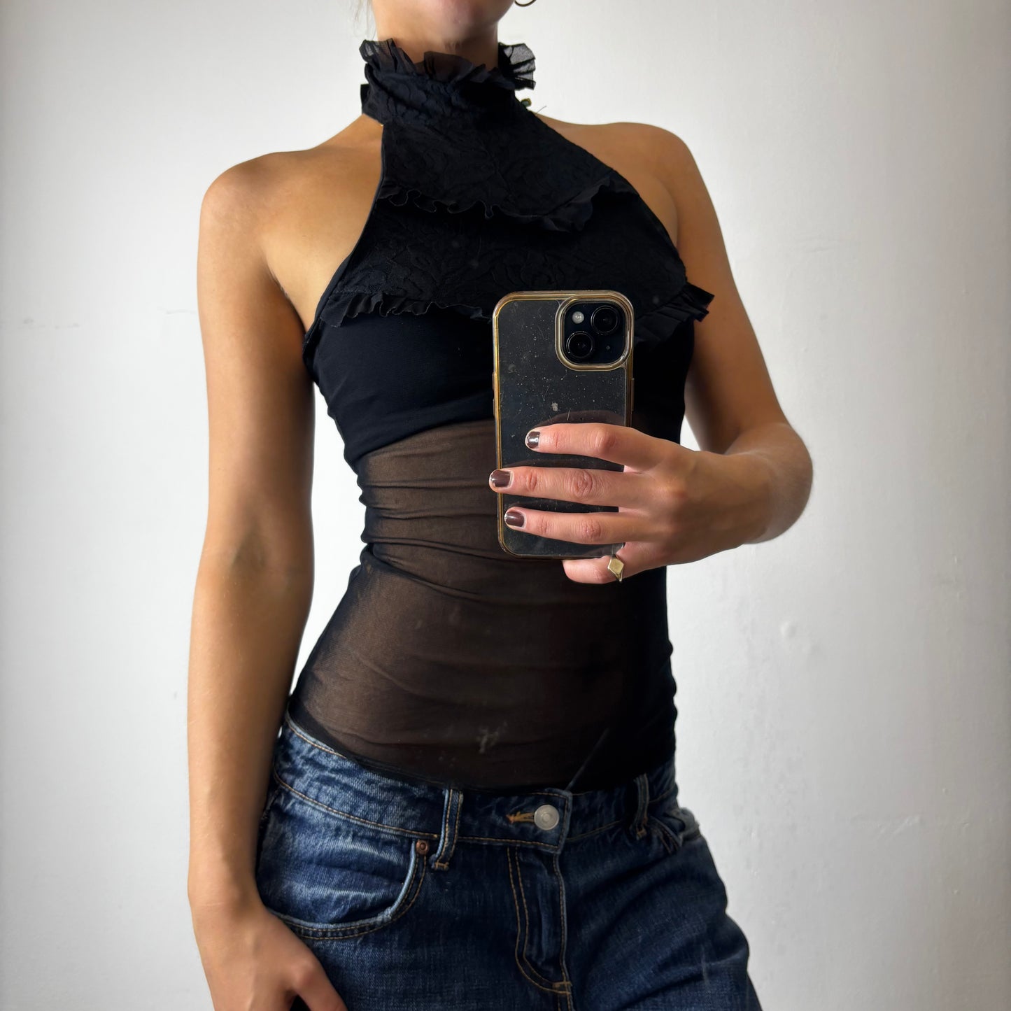 vintage mesh top