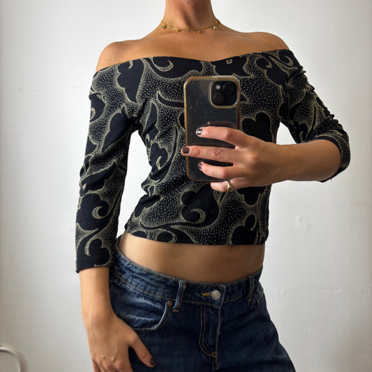 vintage glitter top
