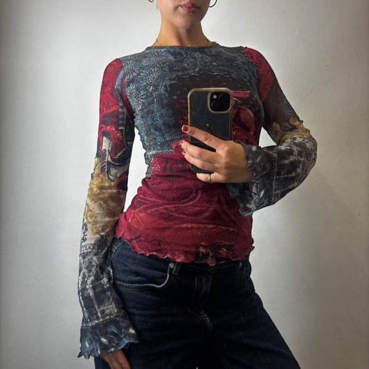 save the queen top (vintage designer)