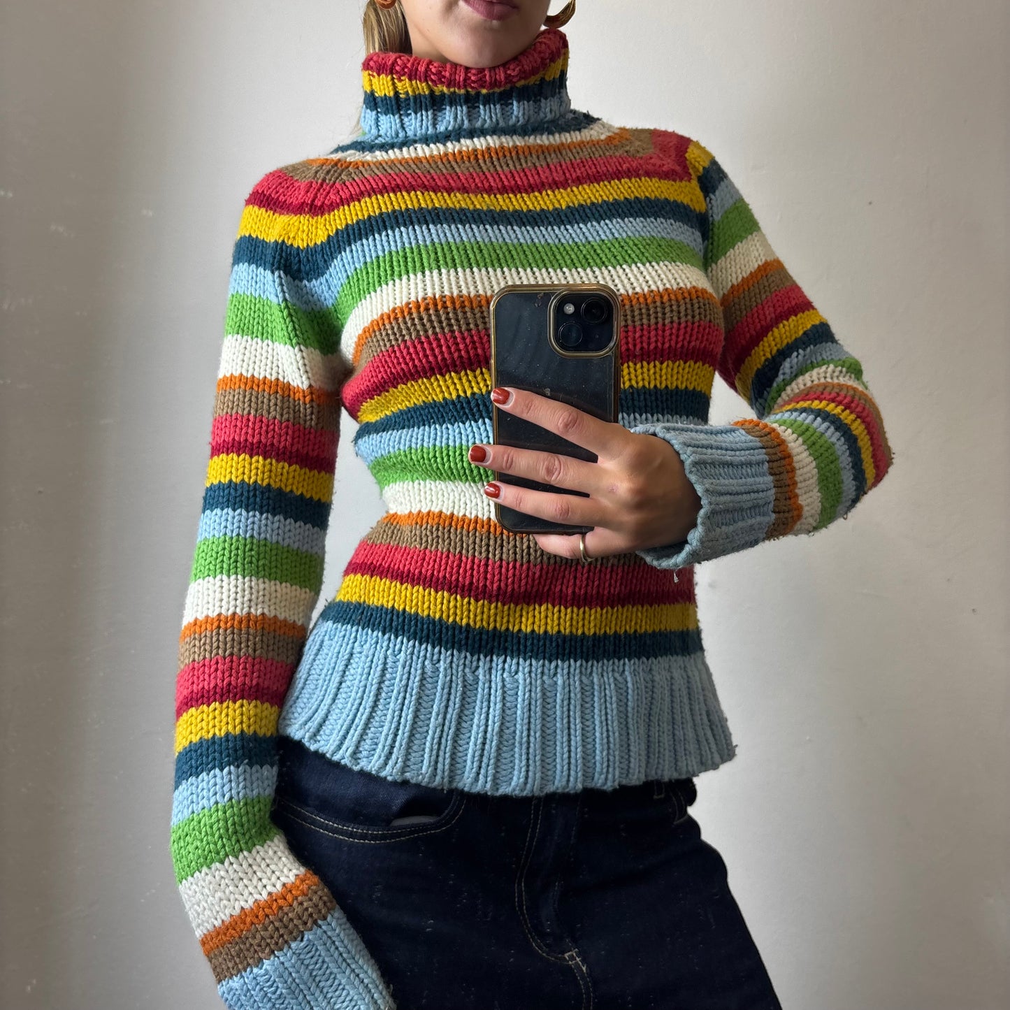 chunky knit striped jumper