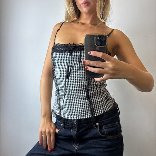 gingham cami top