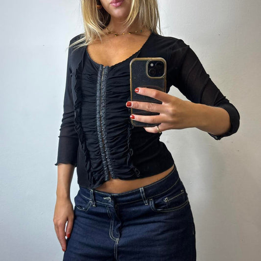 black hook and eye top