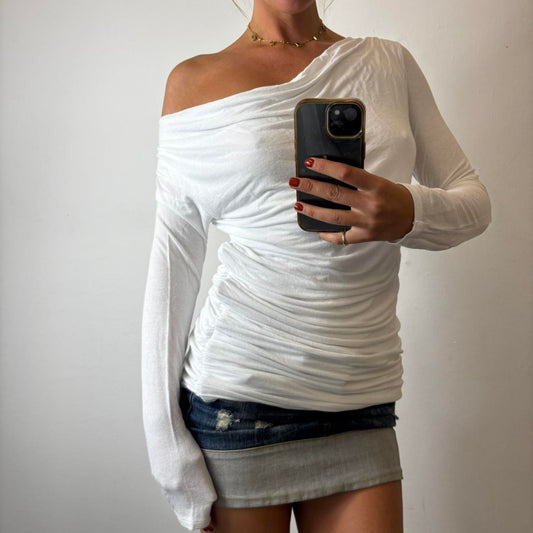 ruched long sleeved top