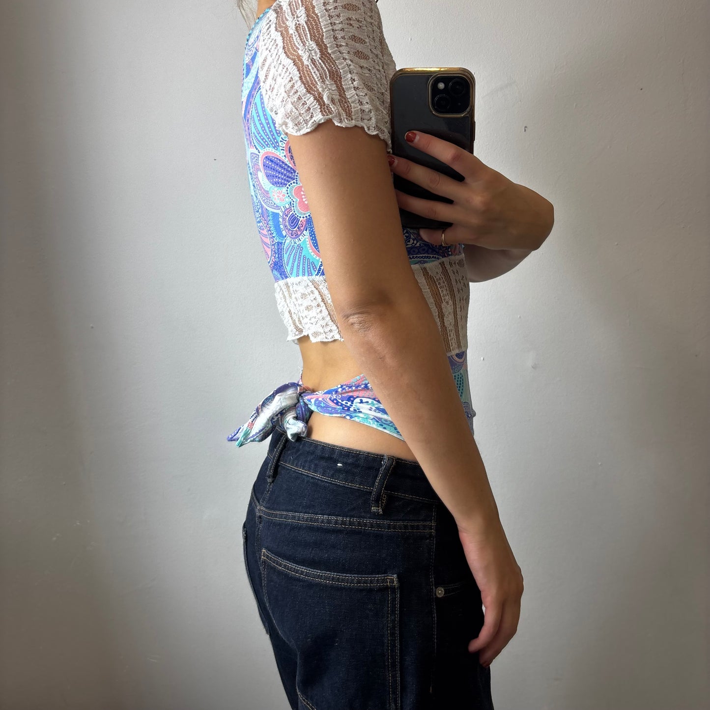tie back floral top