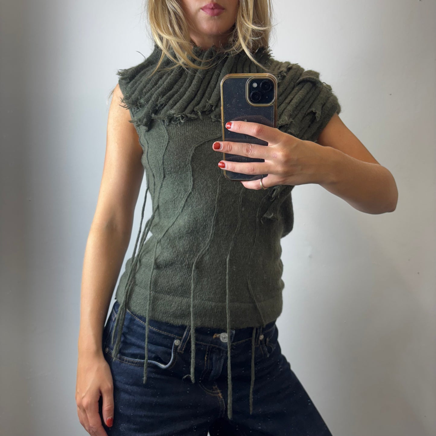 knit high neck top