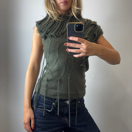 knit high neck top