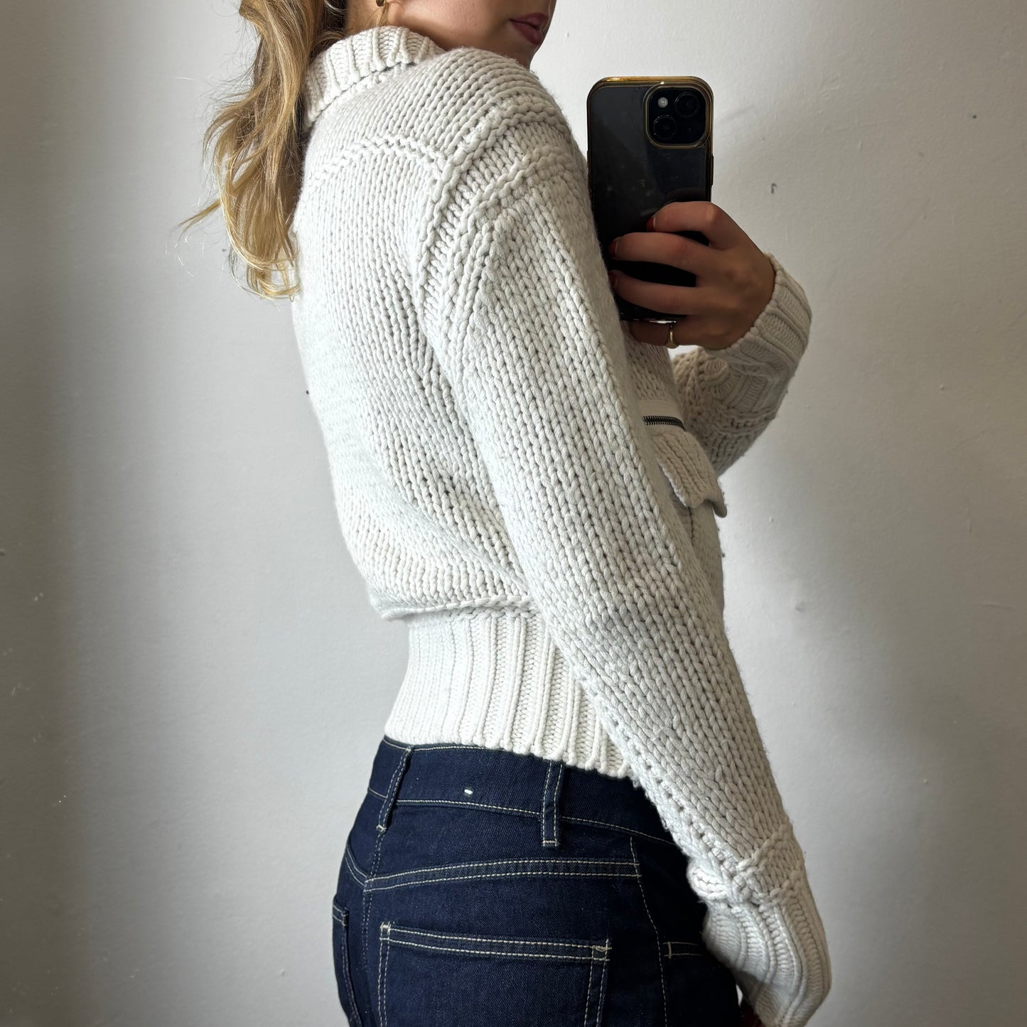 knit zip up jacket